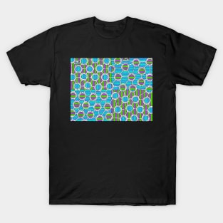 Maze with Colorful Lines & Dots T-Shirt